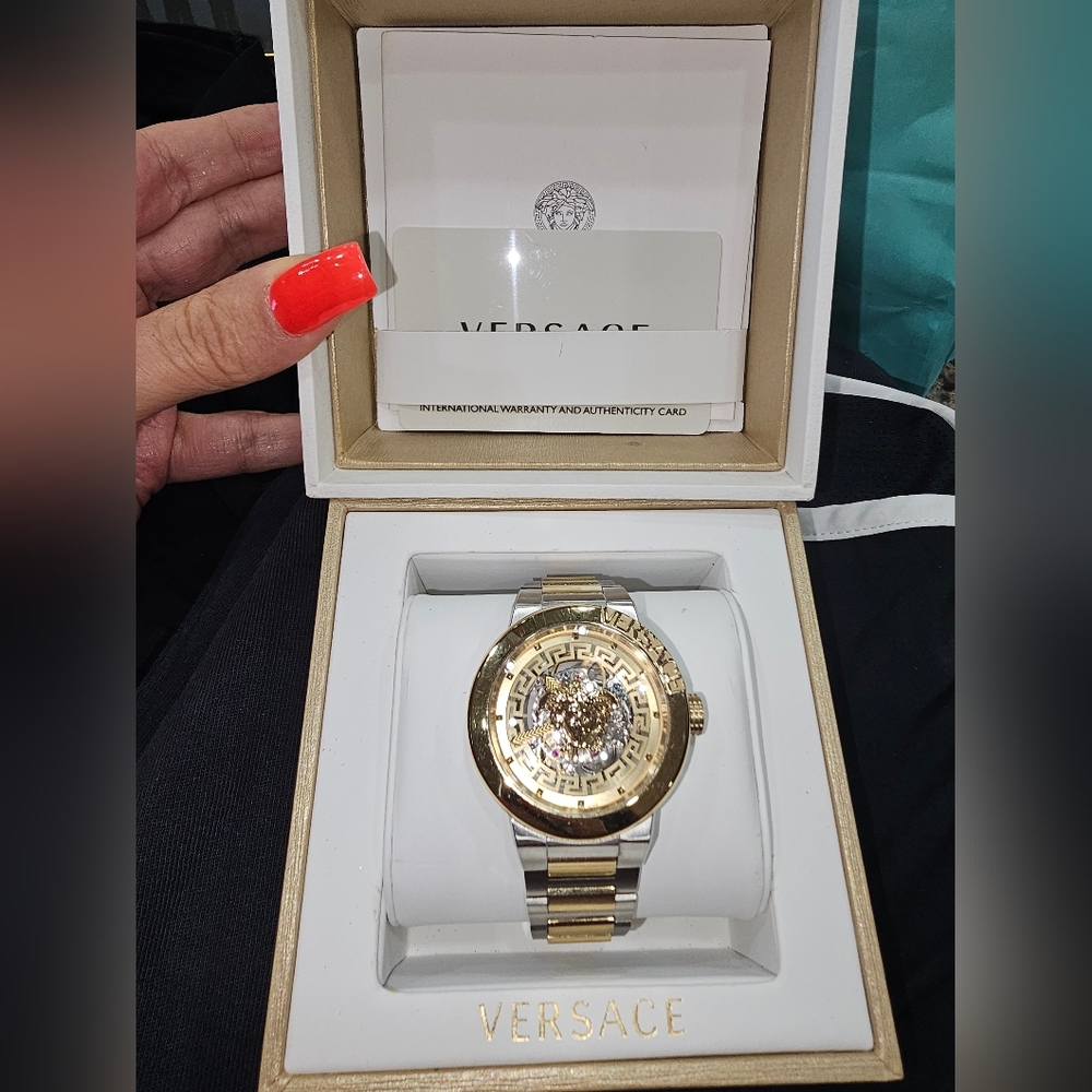 Versace Gold and Silver Medusa Limited Edition Skeleton Watch